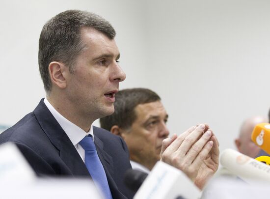 Mikhail Prokhorov announces founding of Civil Platform party