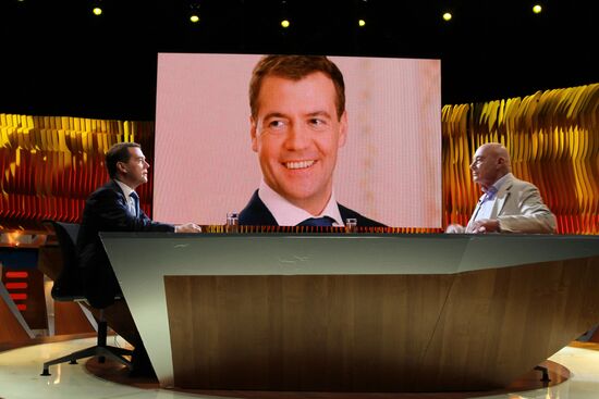 Dmitry Medvedev on Channel One Russia TV program "Pozner"