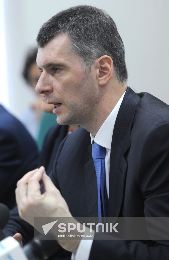 Mikhail Prokhorov announces founding of Civil Platform party