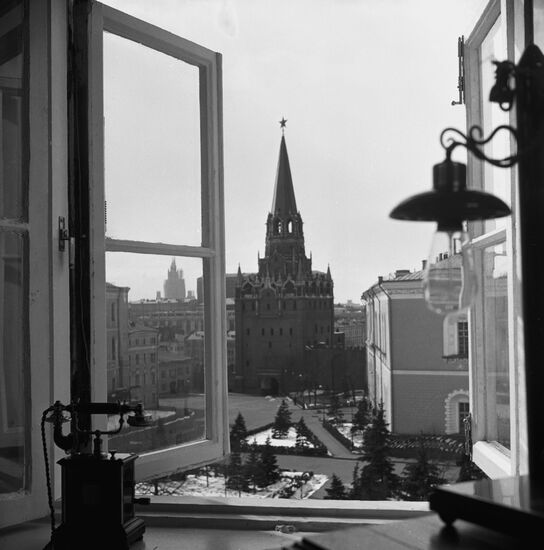 View from window of "Lenin's Study and Apartment in Kremlin"