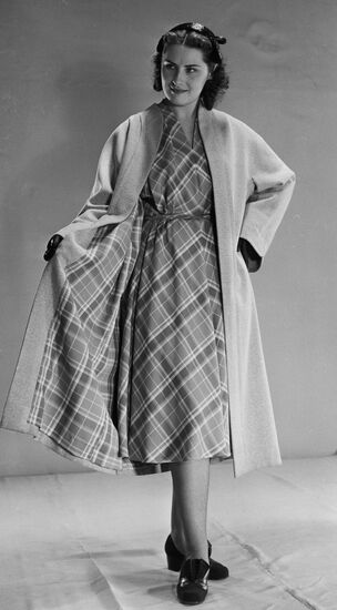 Presenting overcoat and dress