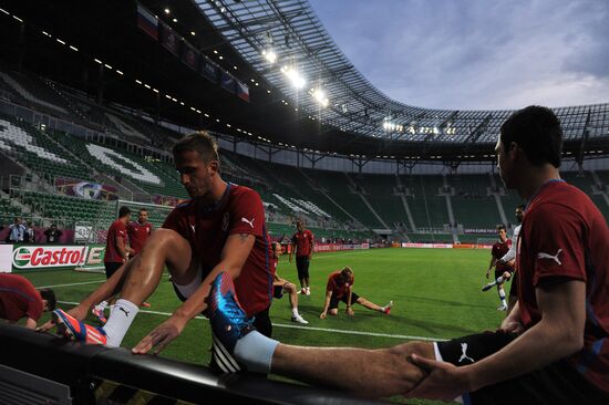 Football. Euro 2012. Czech national team holds training session