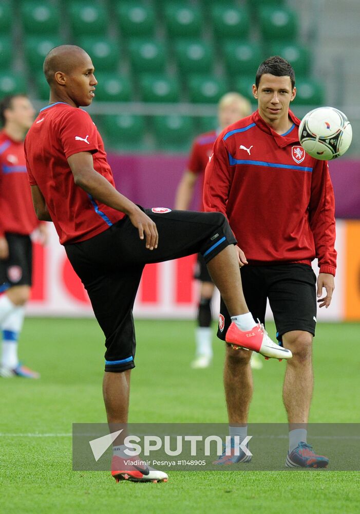 Football. Euro 2012. Czech national team holds training session