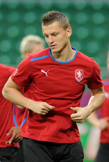 Football. Euro 2012. Czech national team holds training session