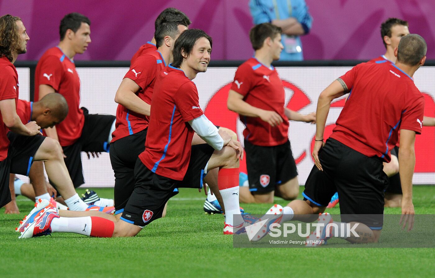 Football. Euro 2012. Czech national team holds training session