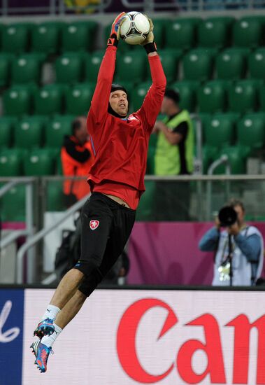 Football. Euro 2012. Czech national team holds training session