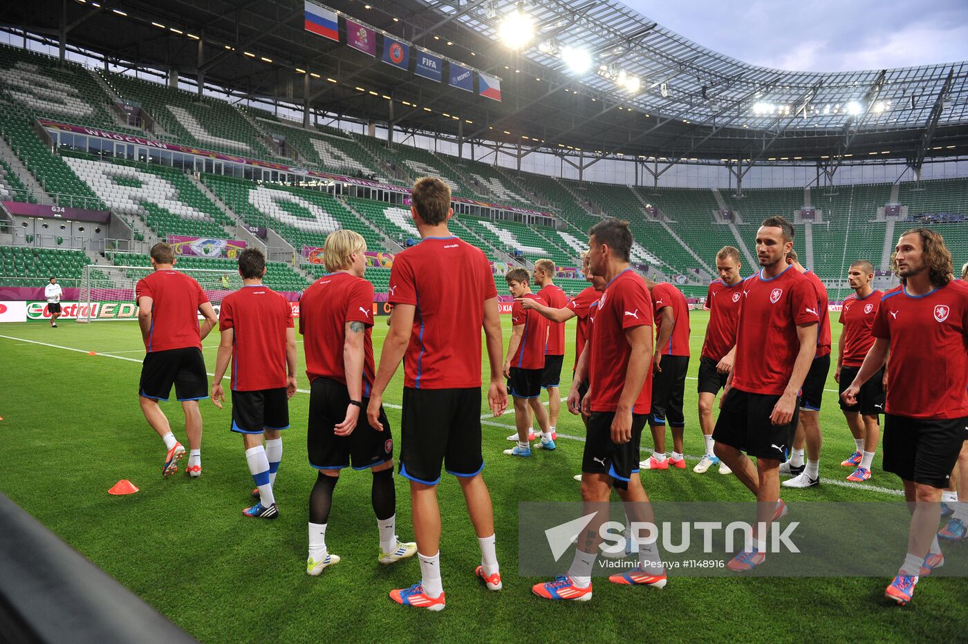 Football. Euro 2012. Czech national team holds training session