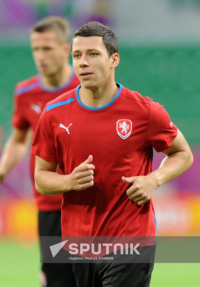 Football. Euro 2012. Czech national team holds training session