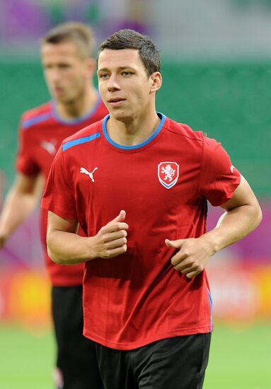 Football. Euro 2012. Czech national team holds training session