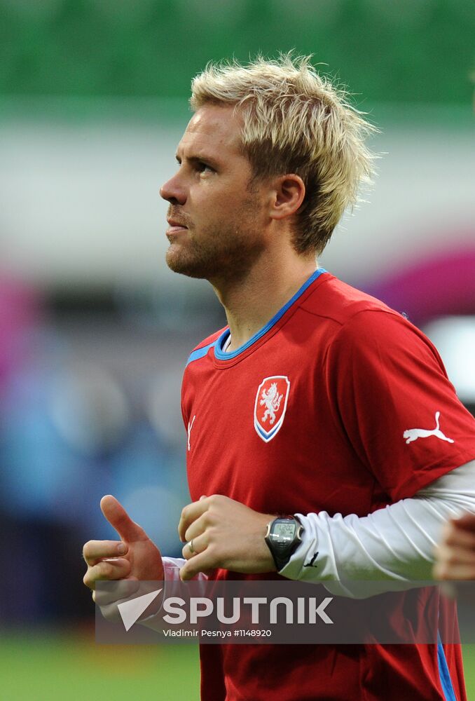 Football. Euro 2012. Czech national team holds training session