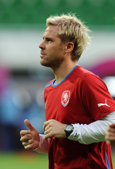 Football. Euro 2012. Czech national team holds training session