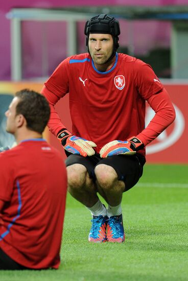 Football. Euro 2012. Czech national team holds training session