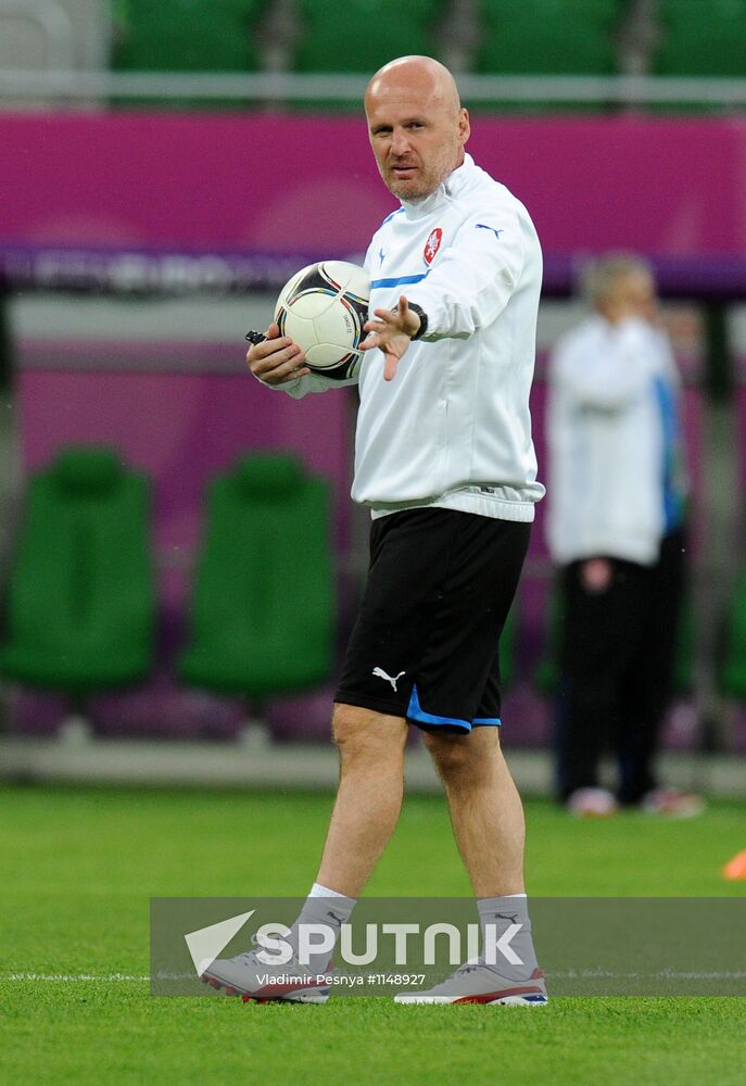 Football. Euro 2012. Czech national team holds training session