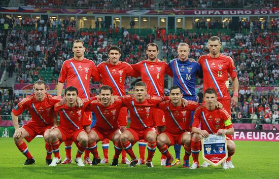 EURO 2012 match between Russia and Czech Republic