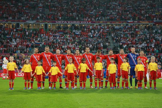 Football Euro 2012. Russia vs. Czech Republic