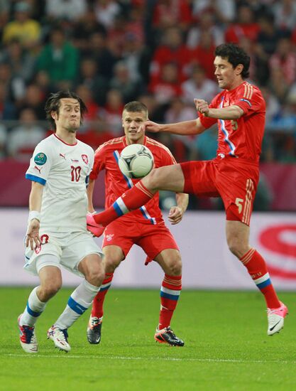 Broadcast of EURO 2012 match between Russia and Czech Republic