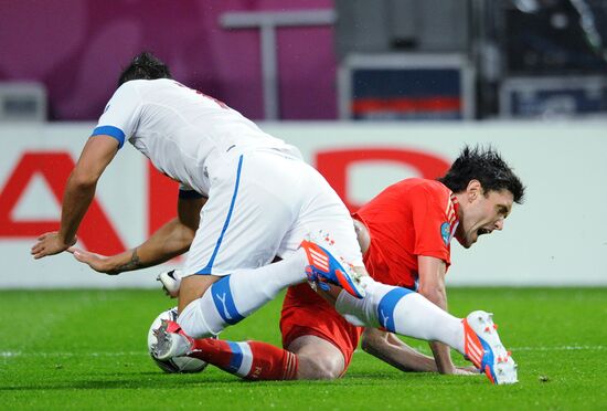 Broadcast of EURO 2012 match between Russia and Czech Republic