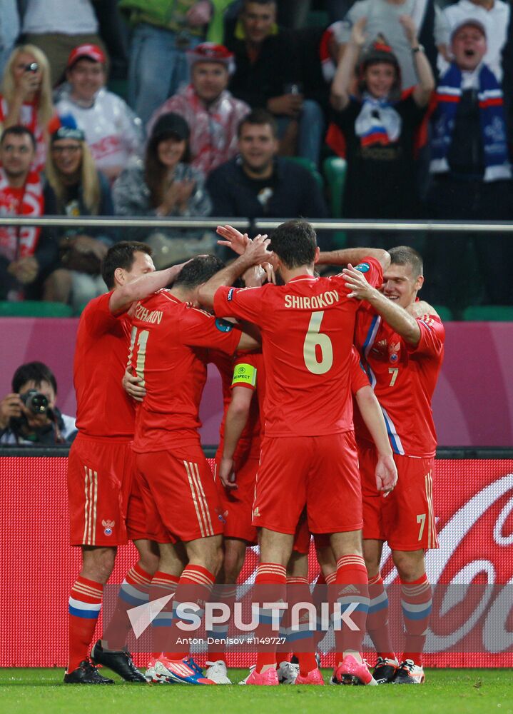 Broadcast of EURO 2012 match between Russia and Czech Republic