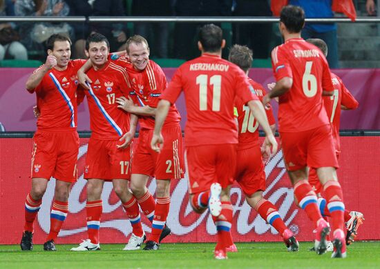 Broadcast of EURO 2012 match between Russia and Czech Republic