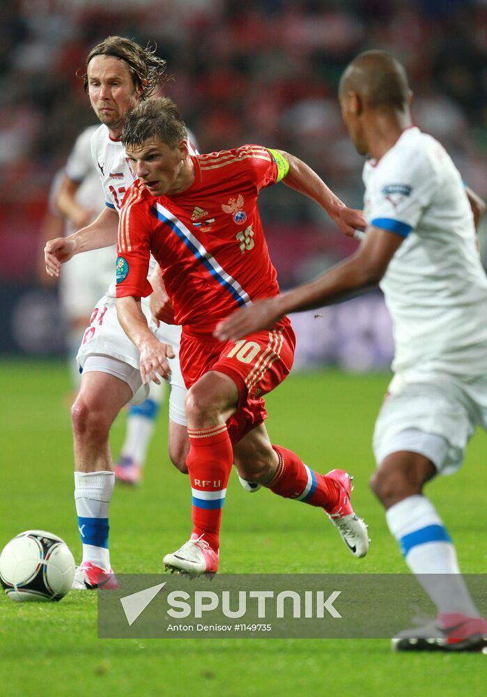 Broadcast of EURO 2012 match between Russia and Czech Republic
