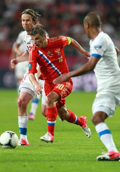 Broadcast of EURO 2012 match between Russia and Czech Republic