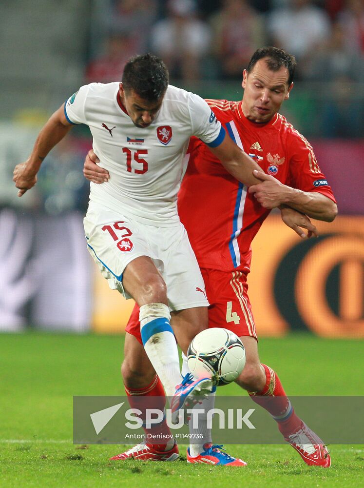 EURO 2012 match between Russia and Czech Republic