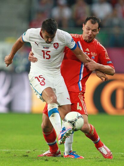 EURO 2012 match between Russia and Czech Republic