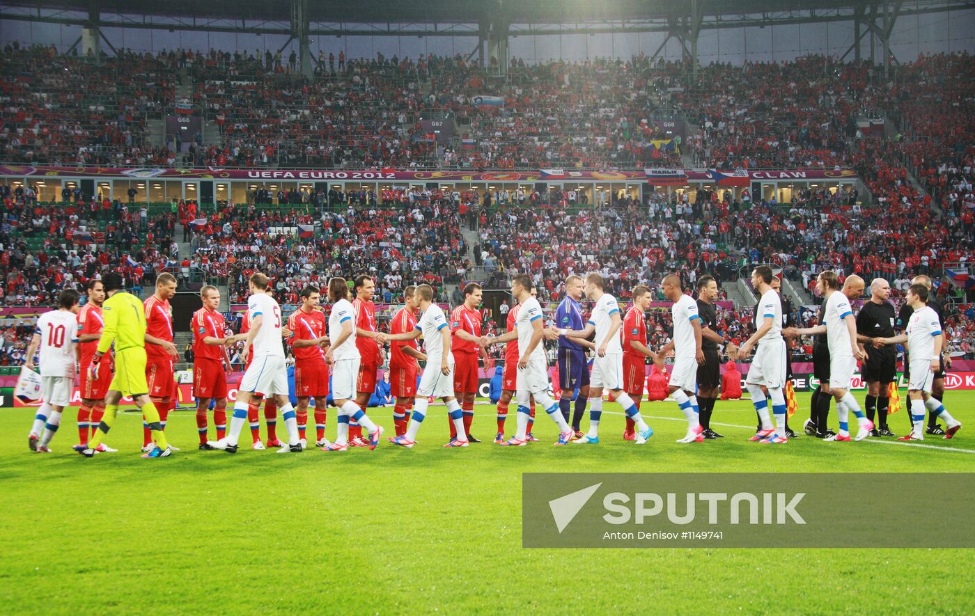 Broadcast of EURO 2012 match between Russia and Czech Republic