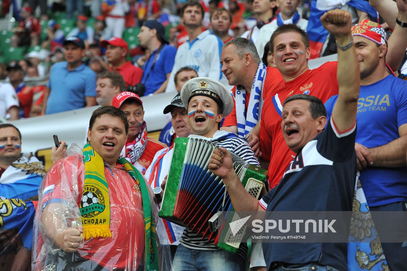 Broadcast of EURO 2012 match between Russia and Czech Republic