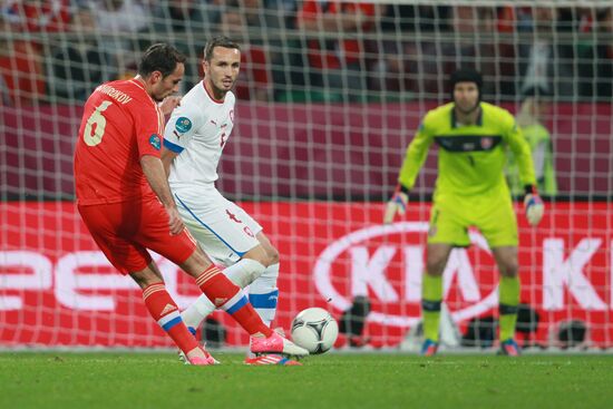 Football Euro 2012. Russia vs. Czech Republic