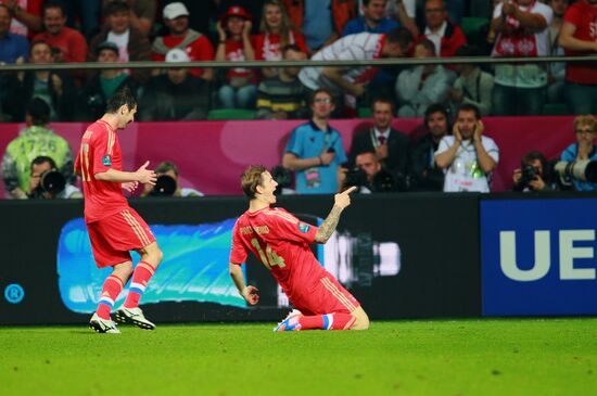 EURO 2012 match between Russia and Czech Republic