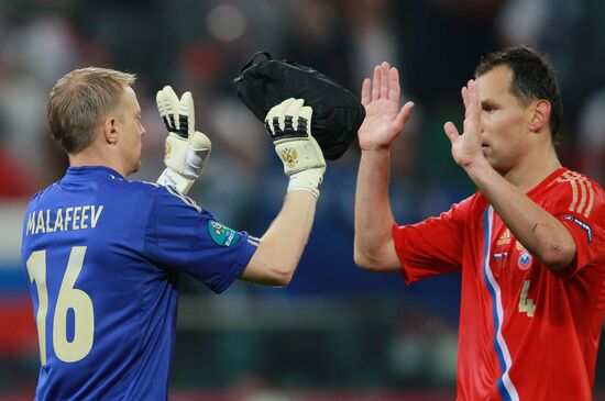 Football Euro 2012. Russia vs. Czech Republic