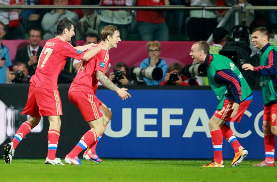 Football Euro 2012. Russia vs. Czech Republic