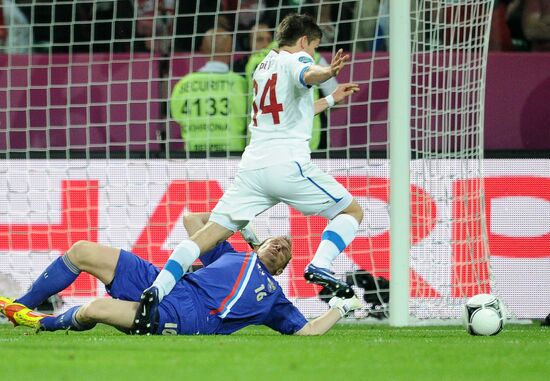 Football Euro 2012. Russia vs. Czech Republic