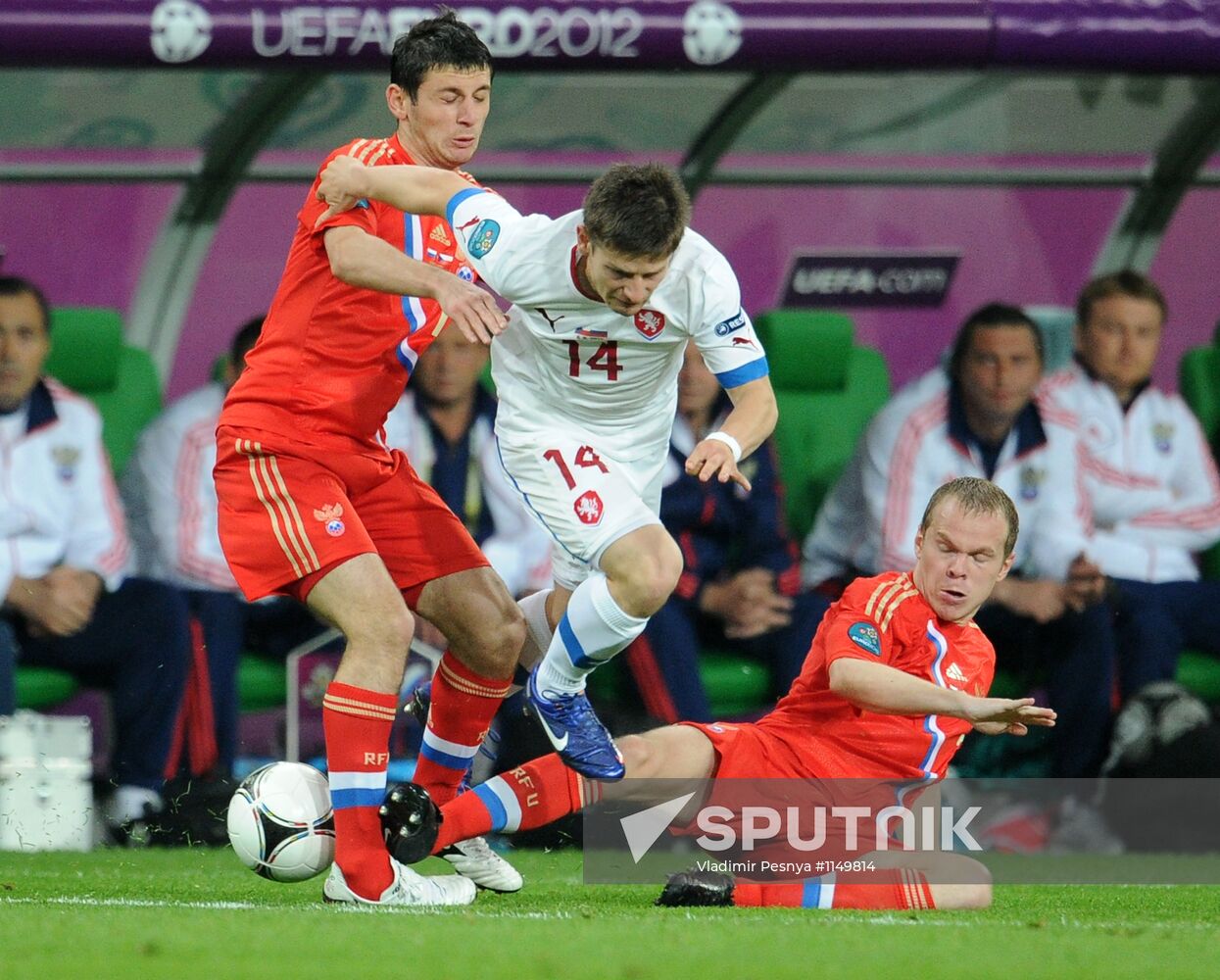 Football Euro 2012. Russia vs. Czech Republic
