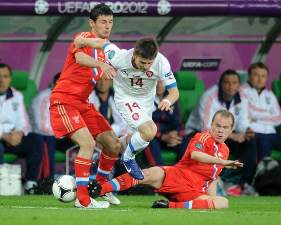 Football Euro 2012. Russia vs. Czech Republic