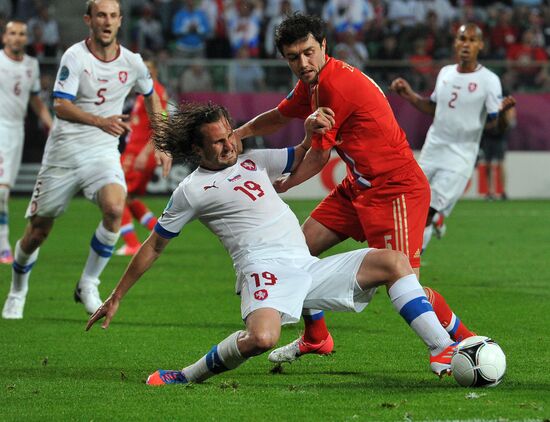 Football Euro 2012. Russia vs. Czech Republic