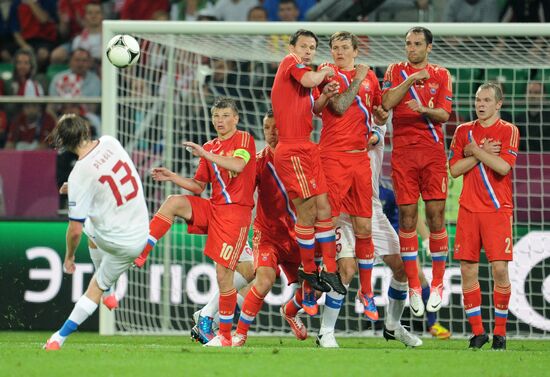 Football Euro 2012. Russia vs. Czech Republic