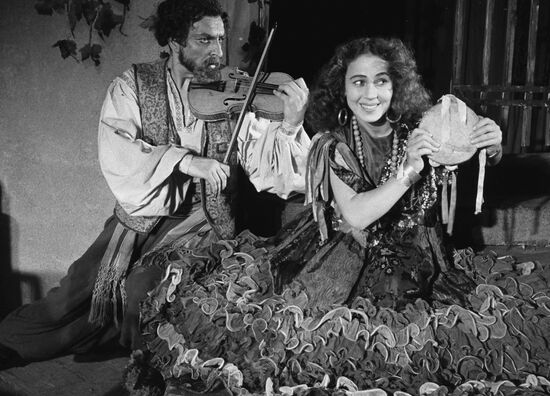 Scene from play A Broken Whip