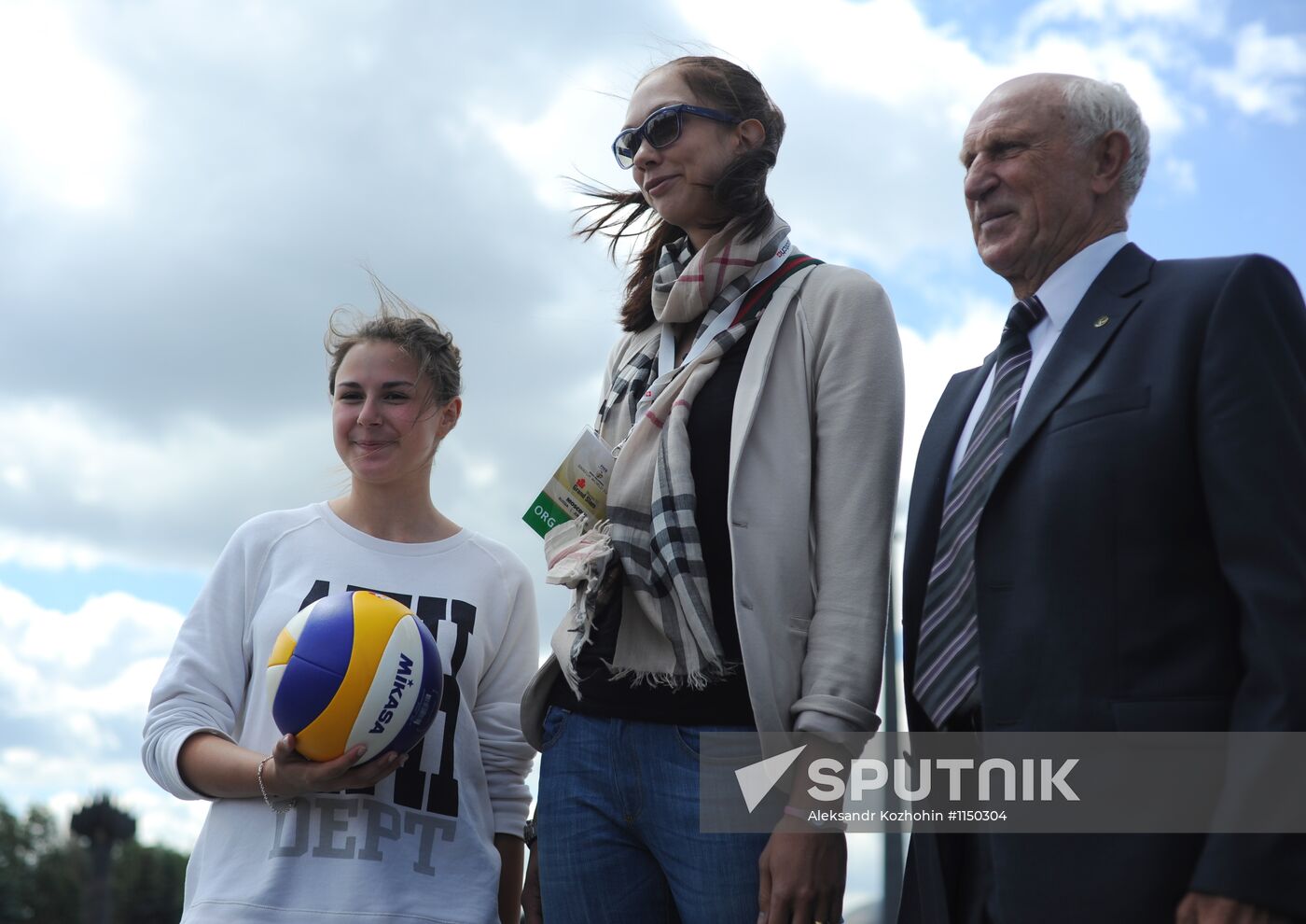 Five-meter high statue of volleyball player Yekaterina Gamova