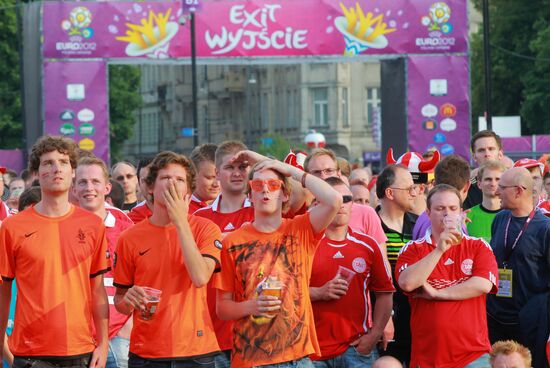 Fan-zone of Euro 2012 in Warsaw