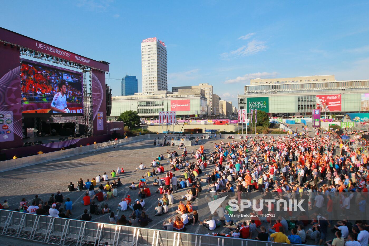 Fan Zone for Euro 2012 in Warsaw