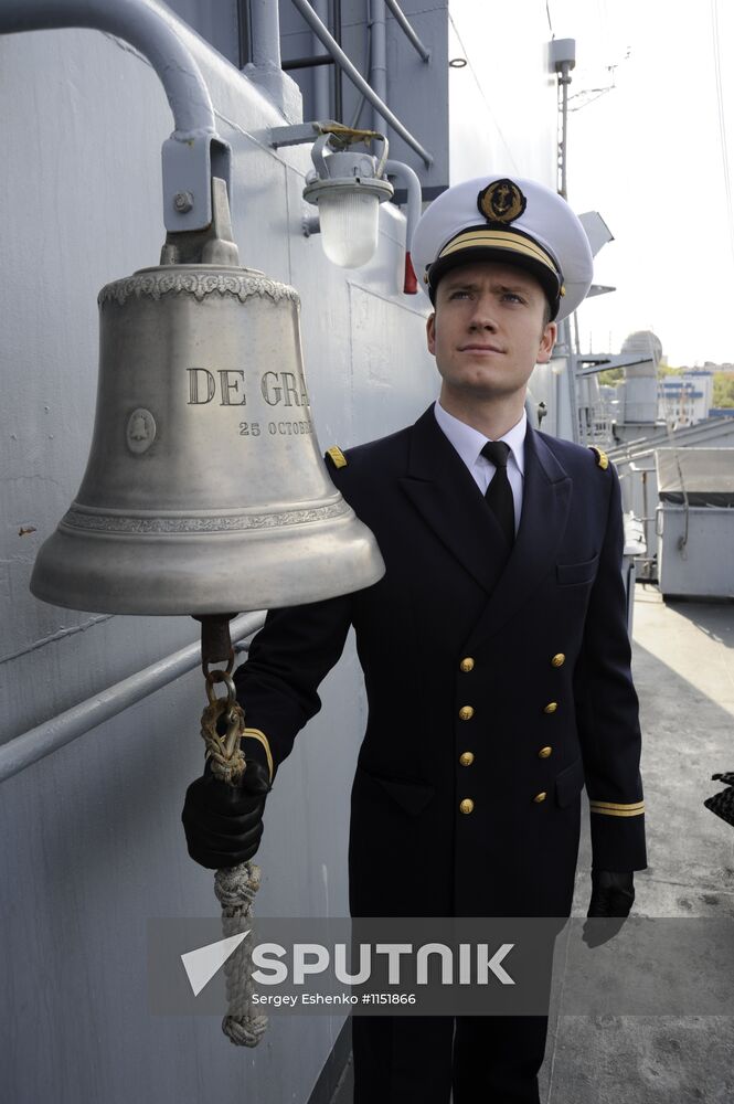 French Navy frigate "De Grasse" makes port visit in Severomorsk