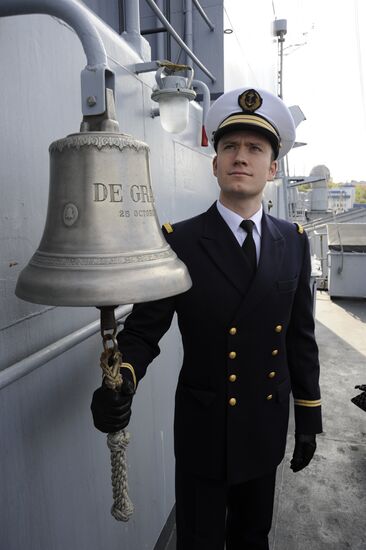 French Navy frigate "De Grasse" makes port visit in Severomorsk