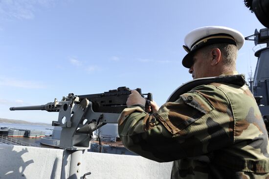 French Navy frigate "De Grasse" makes port visit in Severomorsk