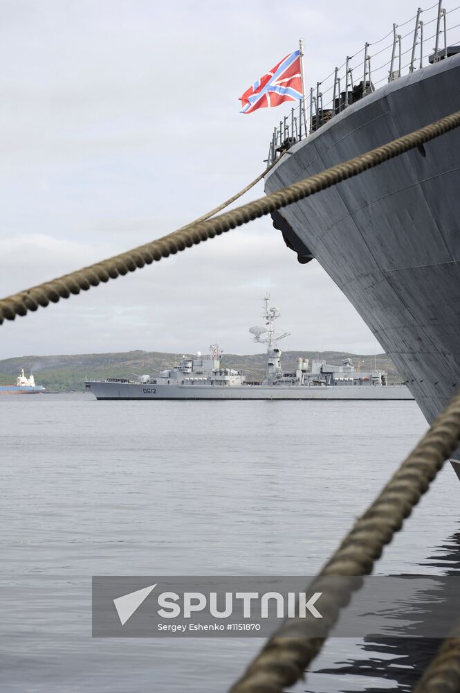 French Navy frigate "De Grasse" makes port visit in Severomorsk