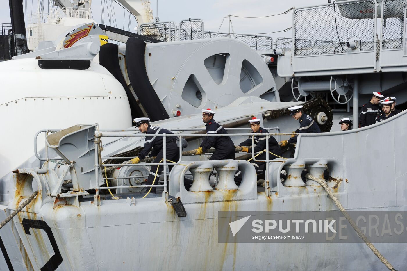 French Navy frigate "De Grasse" makes port visit in Severomorsk