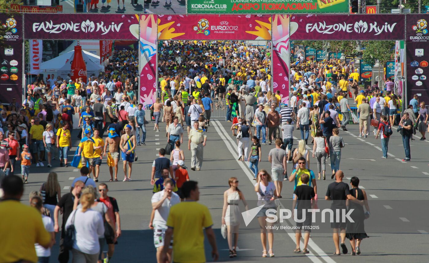 Football Euro 2012. Supporters in Ukraine