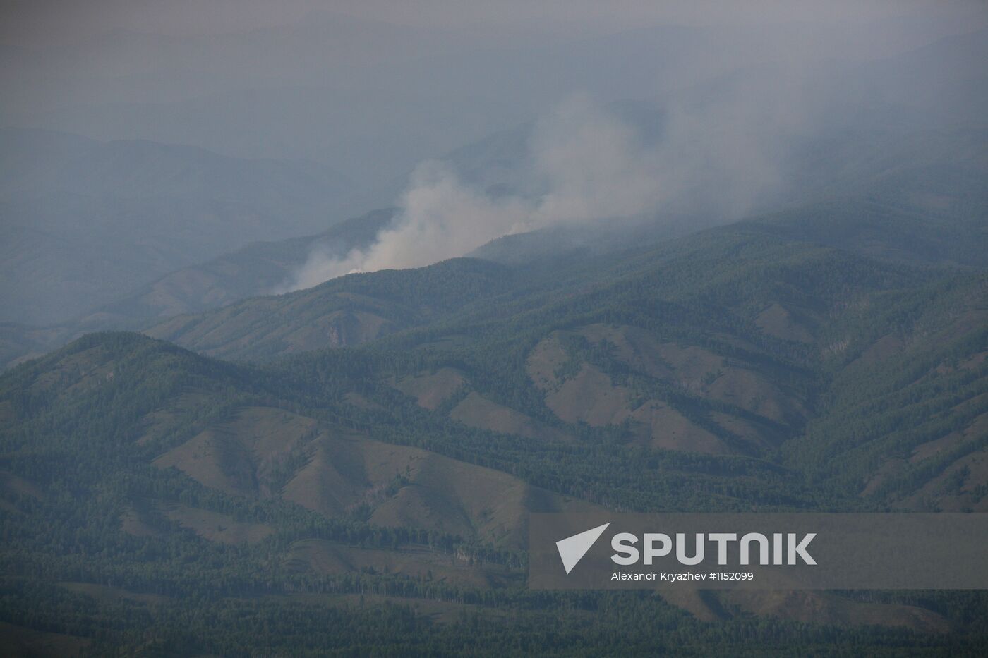 Forest fires battled in Tyva