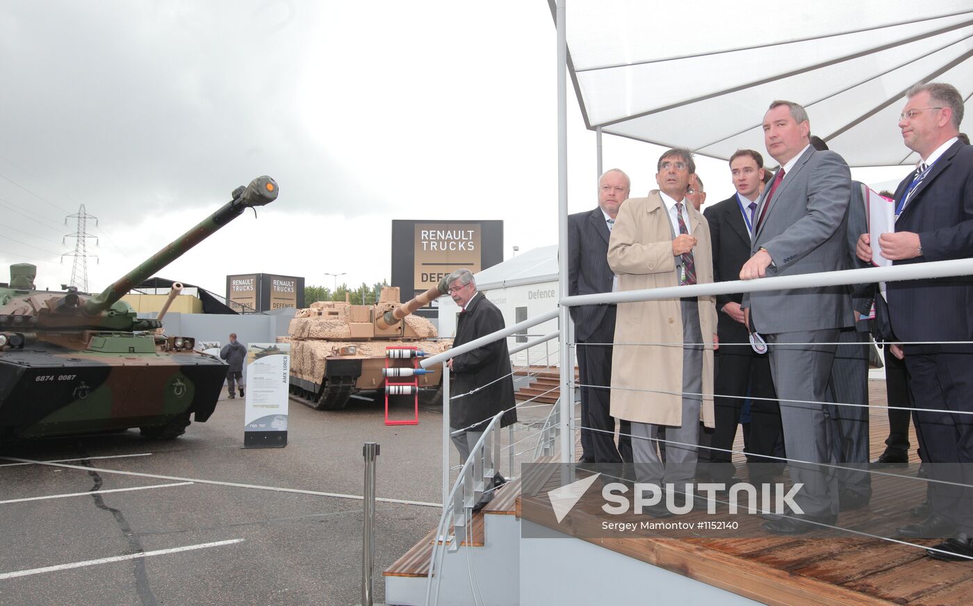 Dmitry Rogozin at arms exhibition "Eurosatory 2012" near Paris